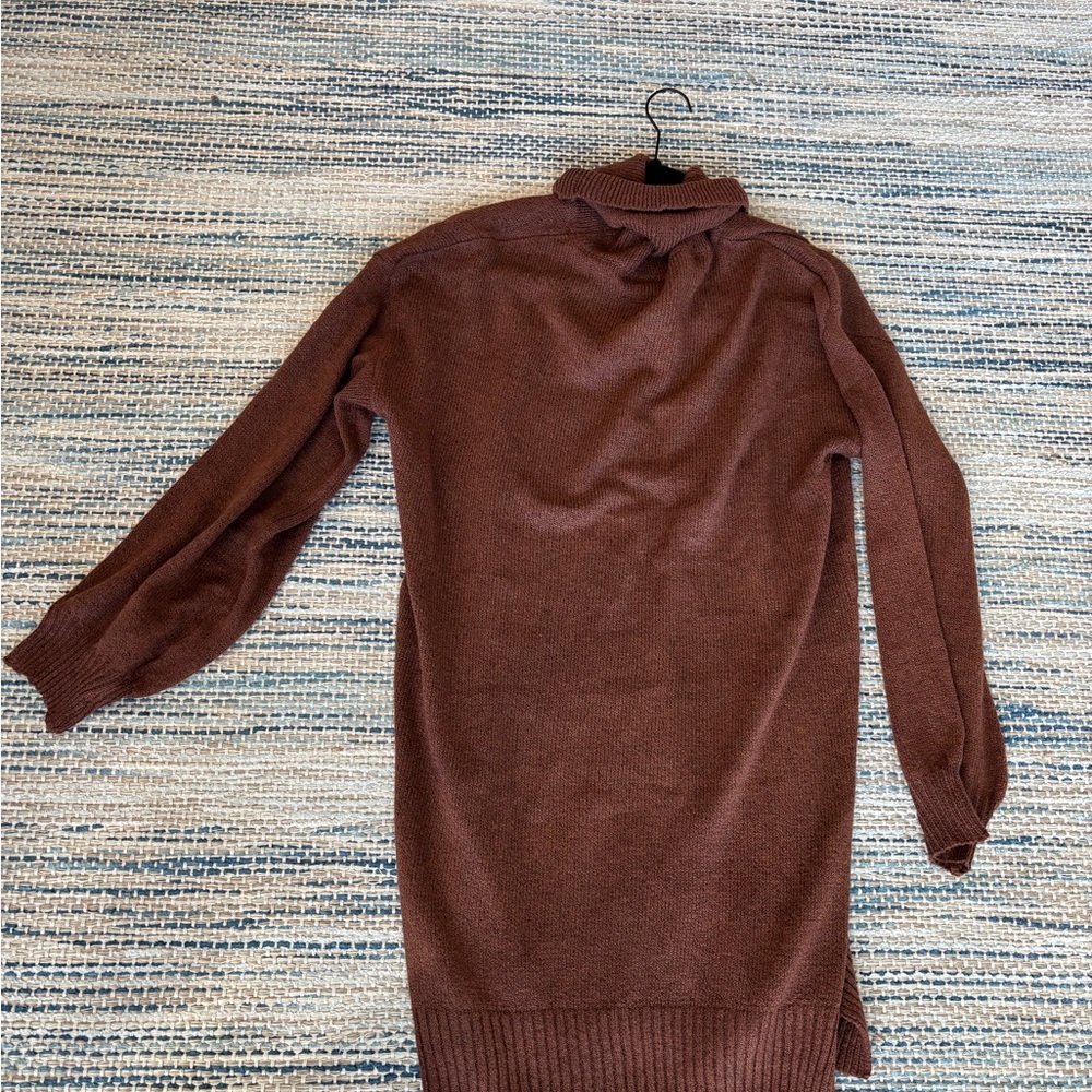 SHEIN Chocolate Long Sleeve Dress
